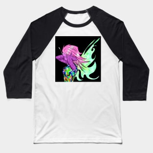 aesthetic nature mandala fairy girl in ecopop arts Baseball T-Shirt